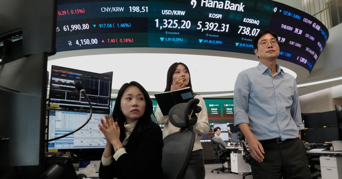 Asian shares slip as sharp drops for AI stocks overwhelm markets worldwide and oil prices jump Asian shares slip as sharp drops for AI stocks overwhelm markets worldwide and oil prices jump
