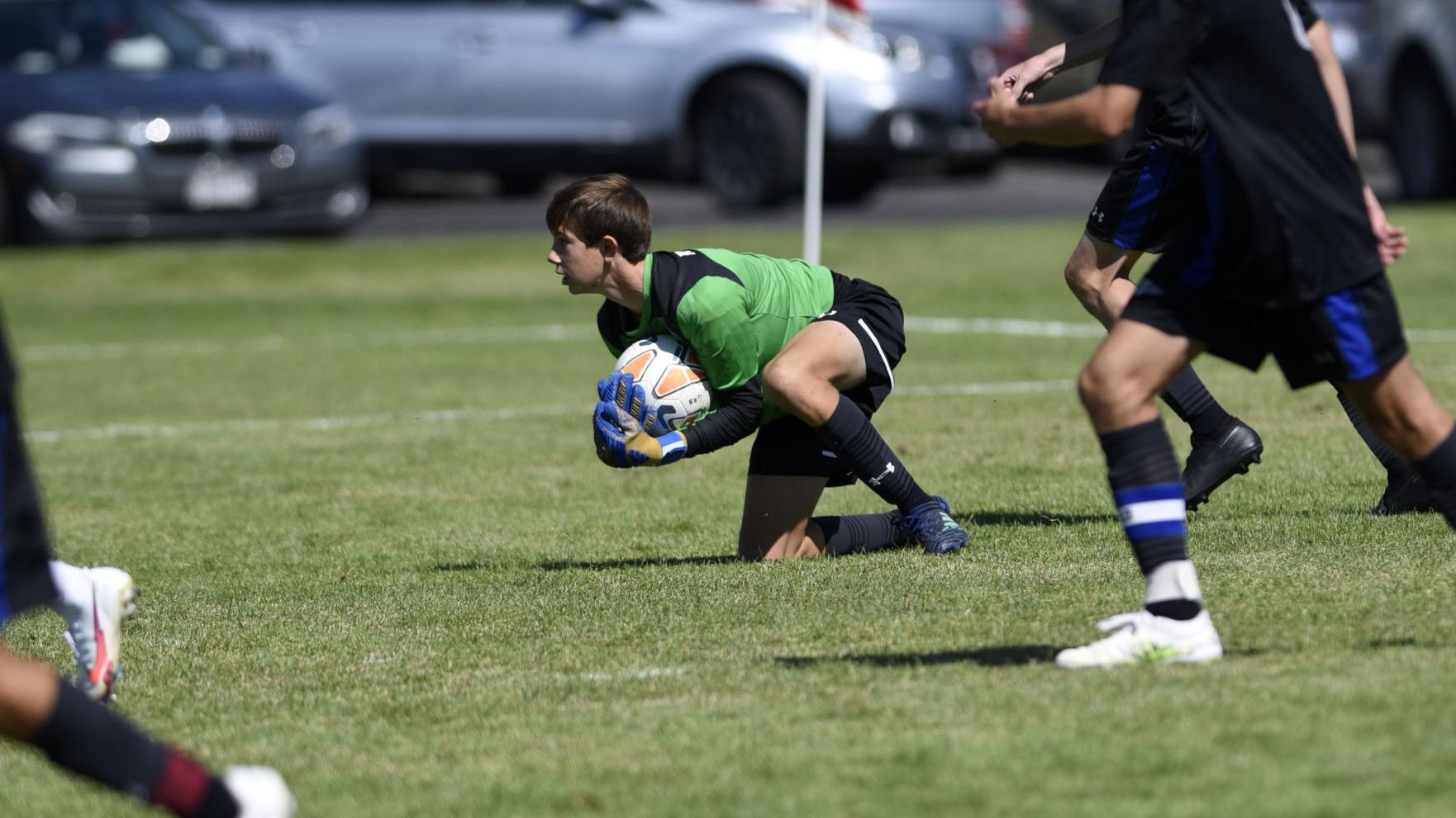 Raptors boys soccer earns program's first win with Max Burke's two goals