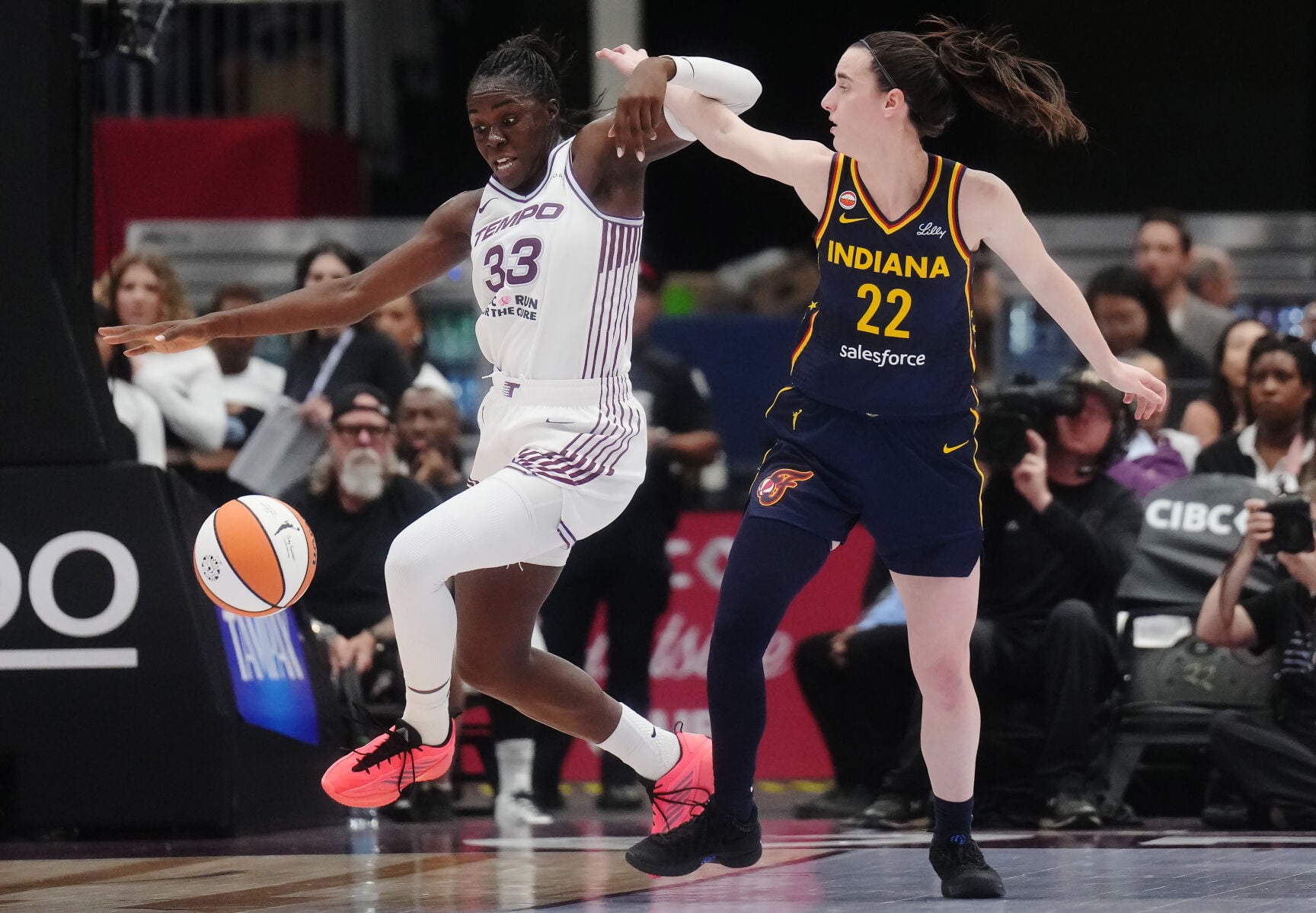 Kelsey Mitchell scores 33 points to set WNBA season mark as Fever beat Tempo 103-85