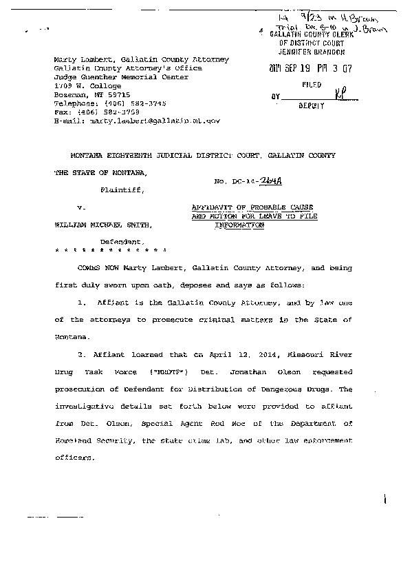 Affidavit for William Michael Smith | Crime and Courts ...