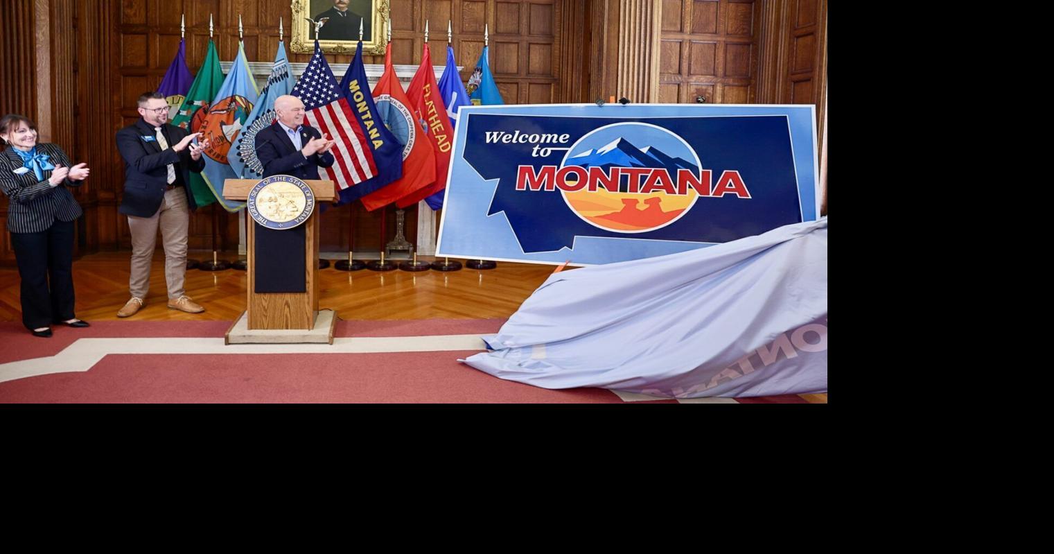 Governor unveils new ‘Welcome to Montana’ highway signs | News ...