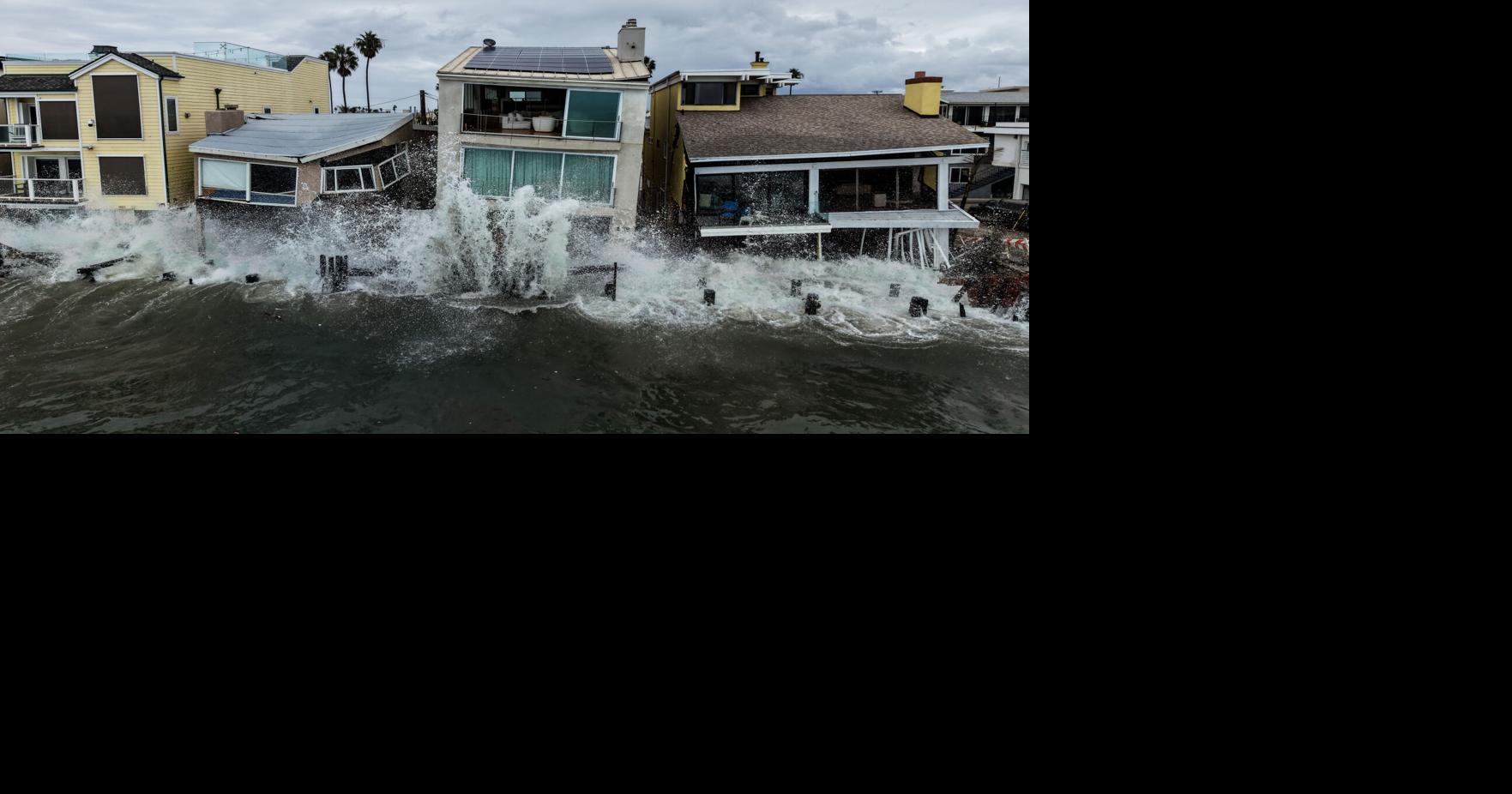 Using a drone, AP's Jae C. Hong frames Long Beach's waves crashing into ...