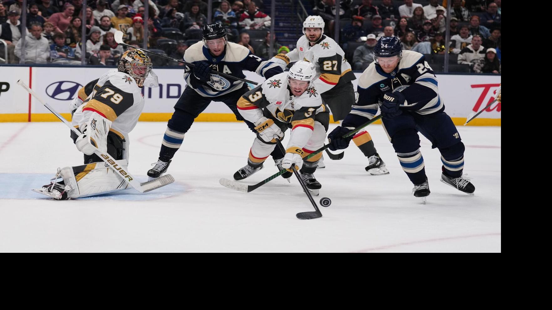 Fantilli scores on OT power play as Blue Jackets edge Golden Knights 2-1
