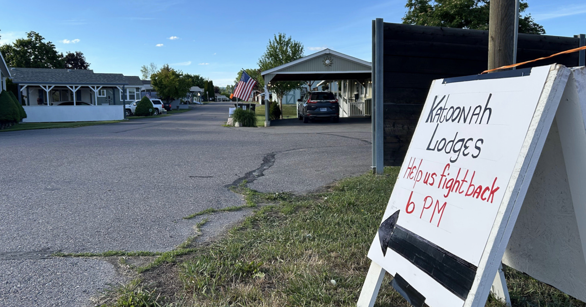 sign at the entrance of Katoonah Lodges mobile home park