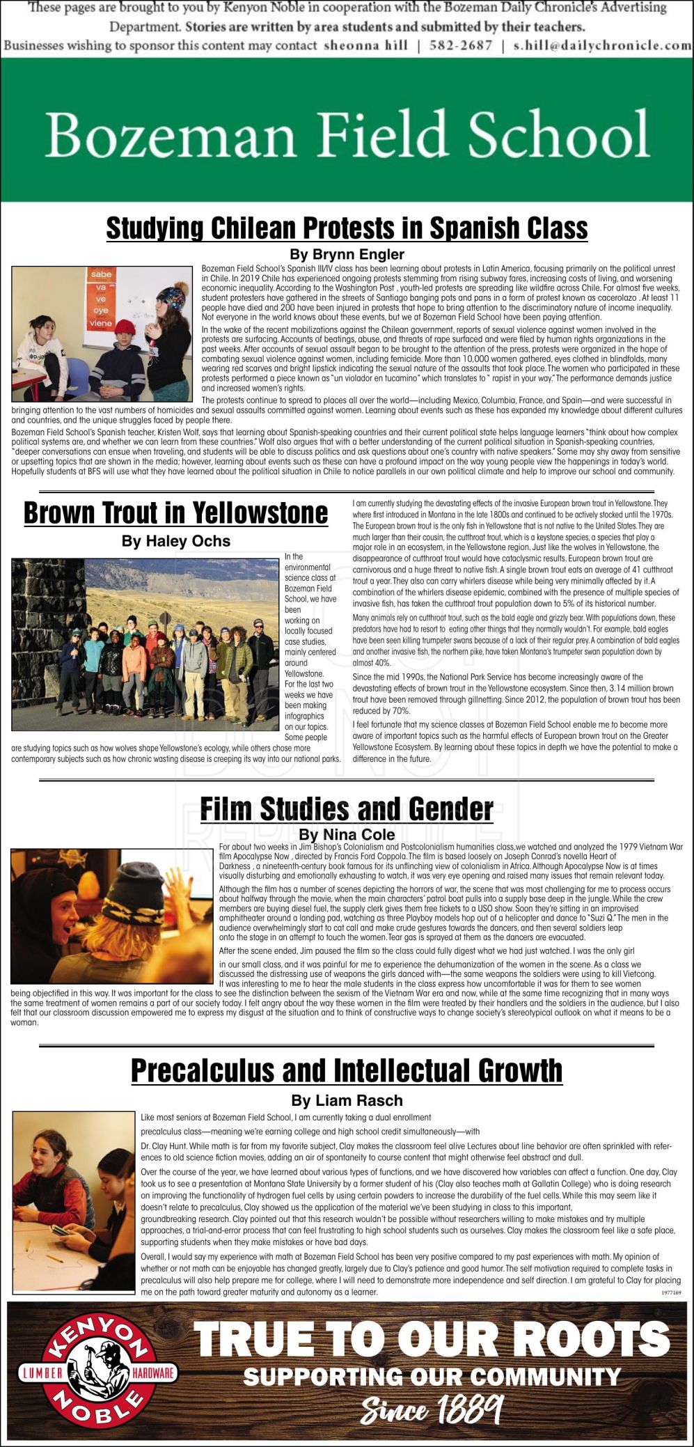 Bozeman Field School Dec19 Advertising