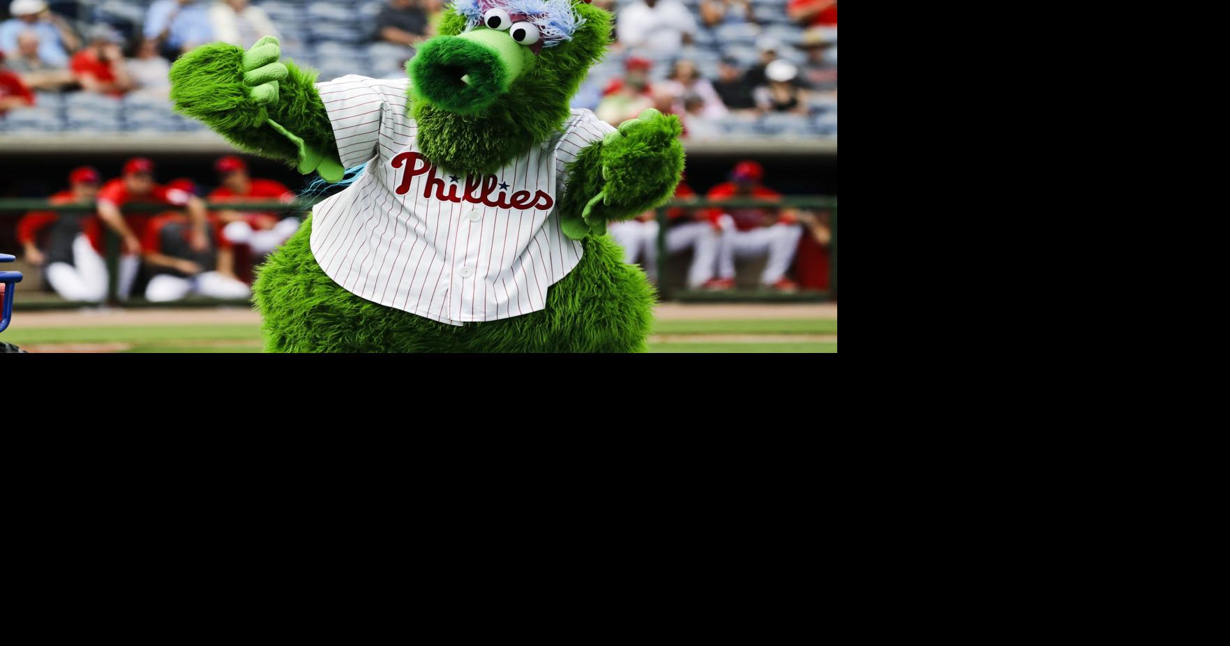 Even the Phillie Phanatic needs help sometimes