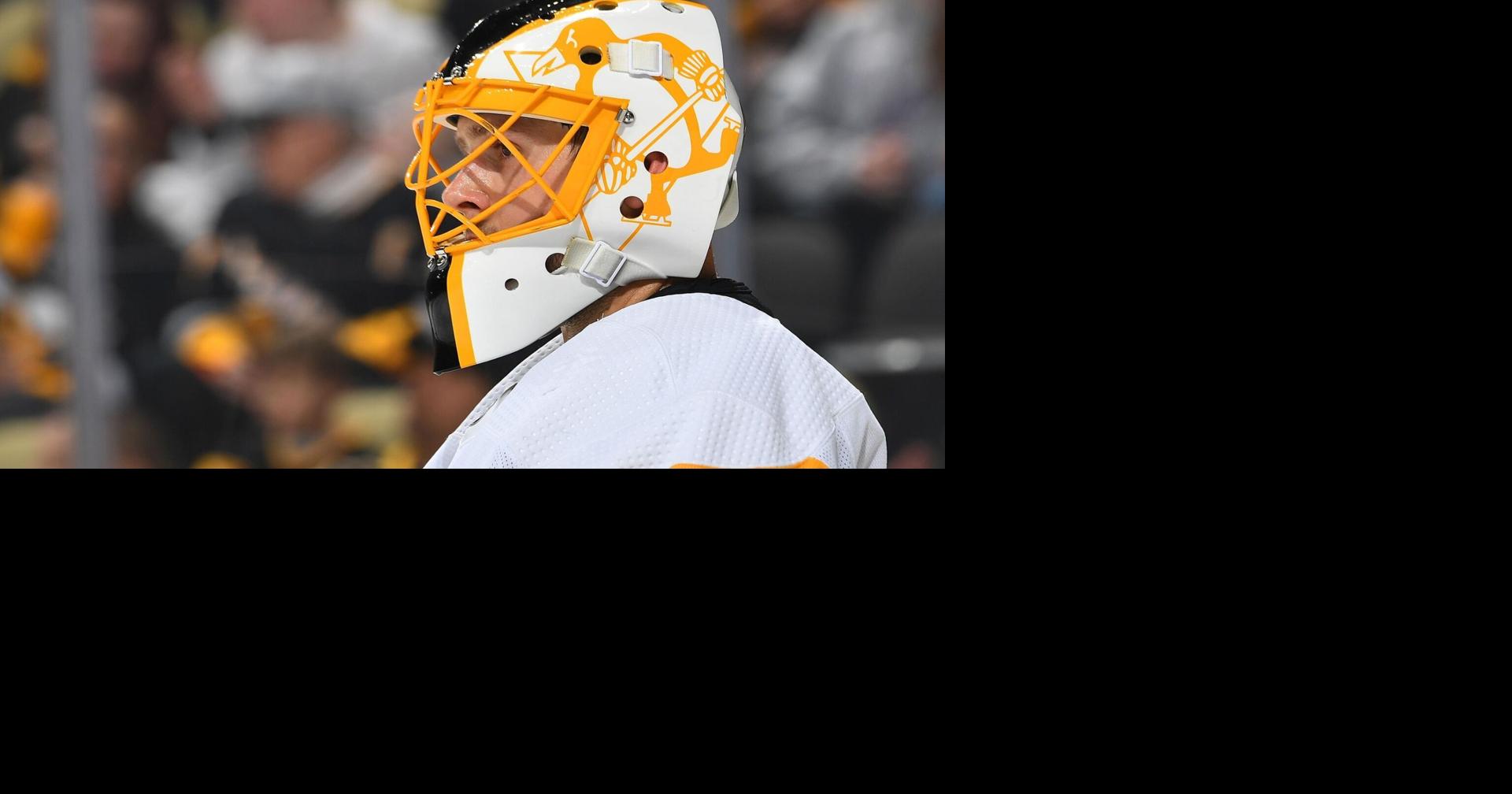 Casey DeSmith sporting the awesome Stadium Series helmet in