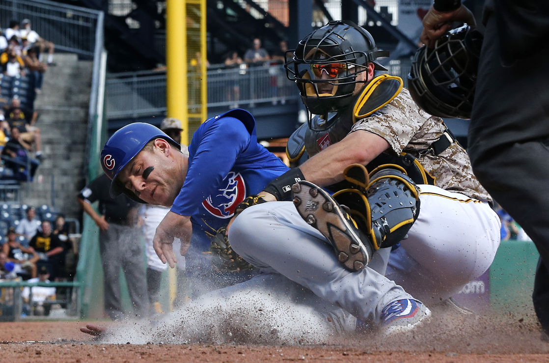 Francisco Cervelli does crazy jump slide