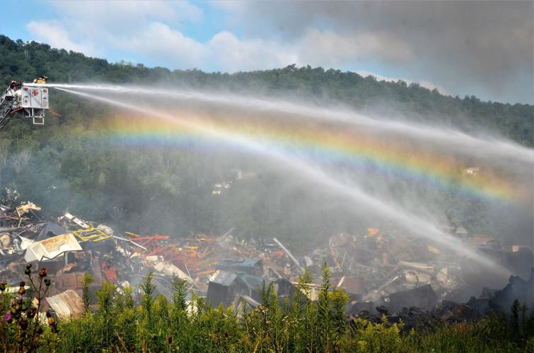 Fire in large pile of scrap cars at Metalico shuts down traffic several
