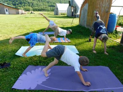 Kids Learn To Relax Connect With Nature During Canticle Farm Yoga Classes Bradford Bradfordera Com