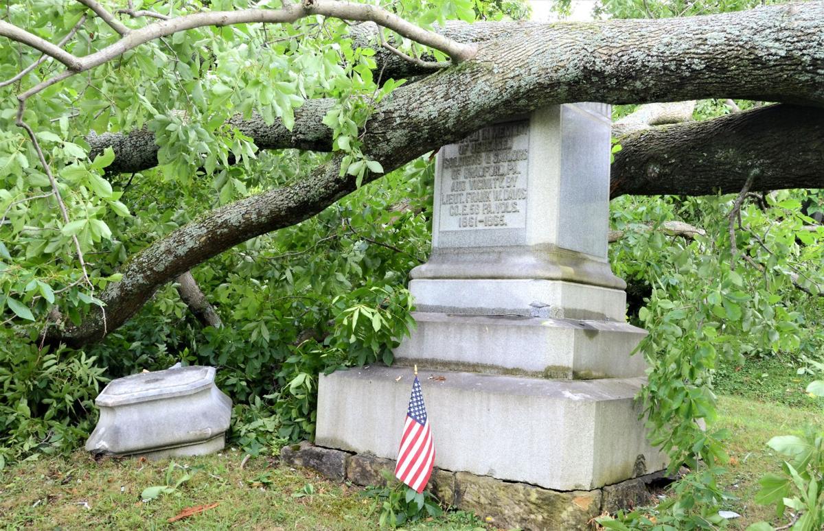 Veterans Section Of Oak Hill Cemetery Heavily Damaged In Storm Bradford Bradfordera Com