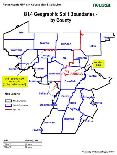814 Area Code Map New Area Code To Be Assigned To Some In 814 Area Code District | News |  Bradfordera.com
