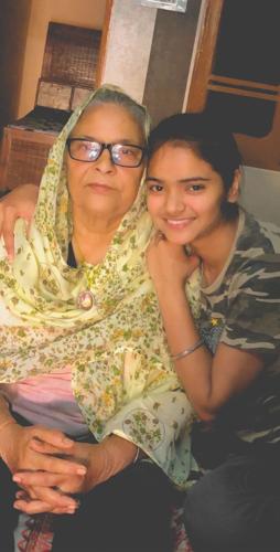 Jasleen Kaur and grandmother