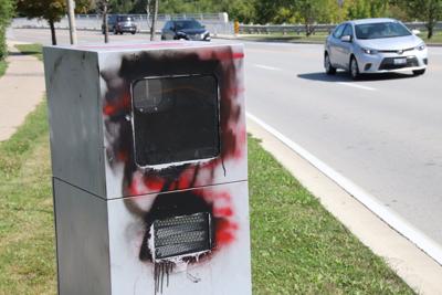 Brampton photo radar camera vand