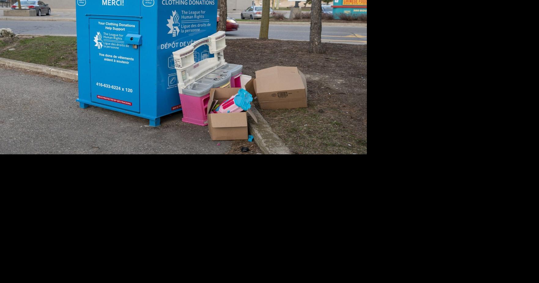 No collection from charity donation bins in Brampton, Caledon and