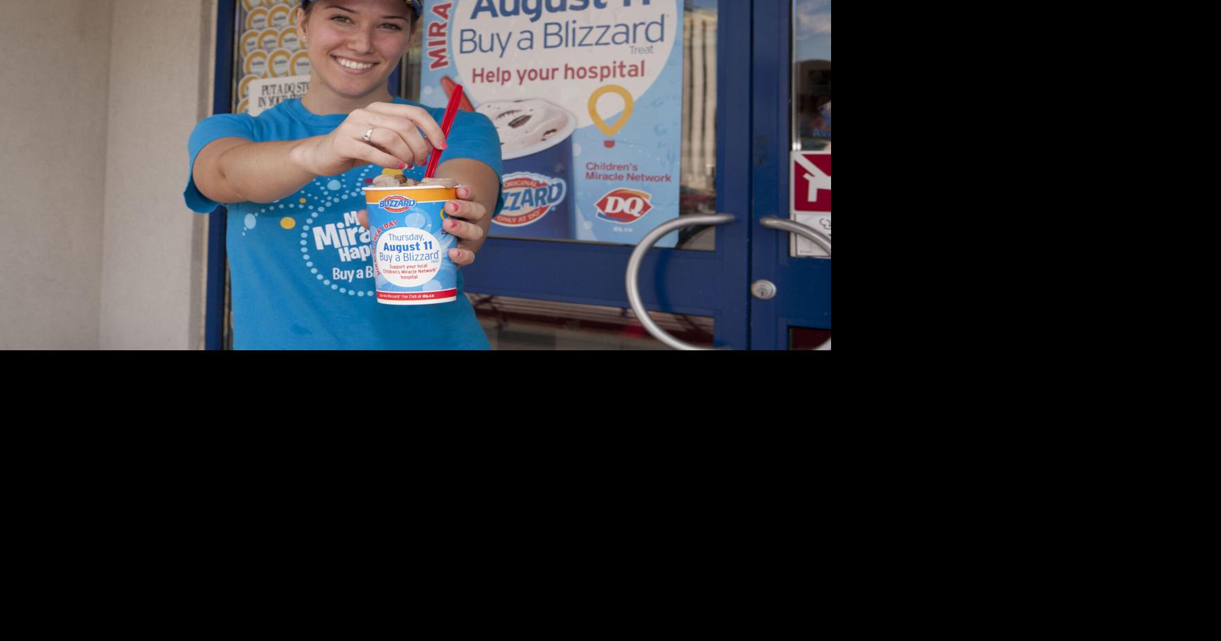 Tobin serves a blizzard