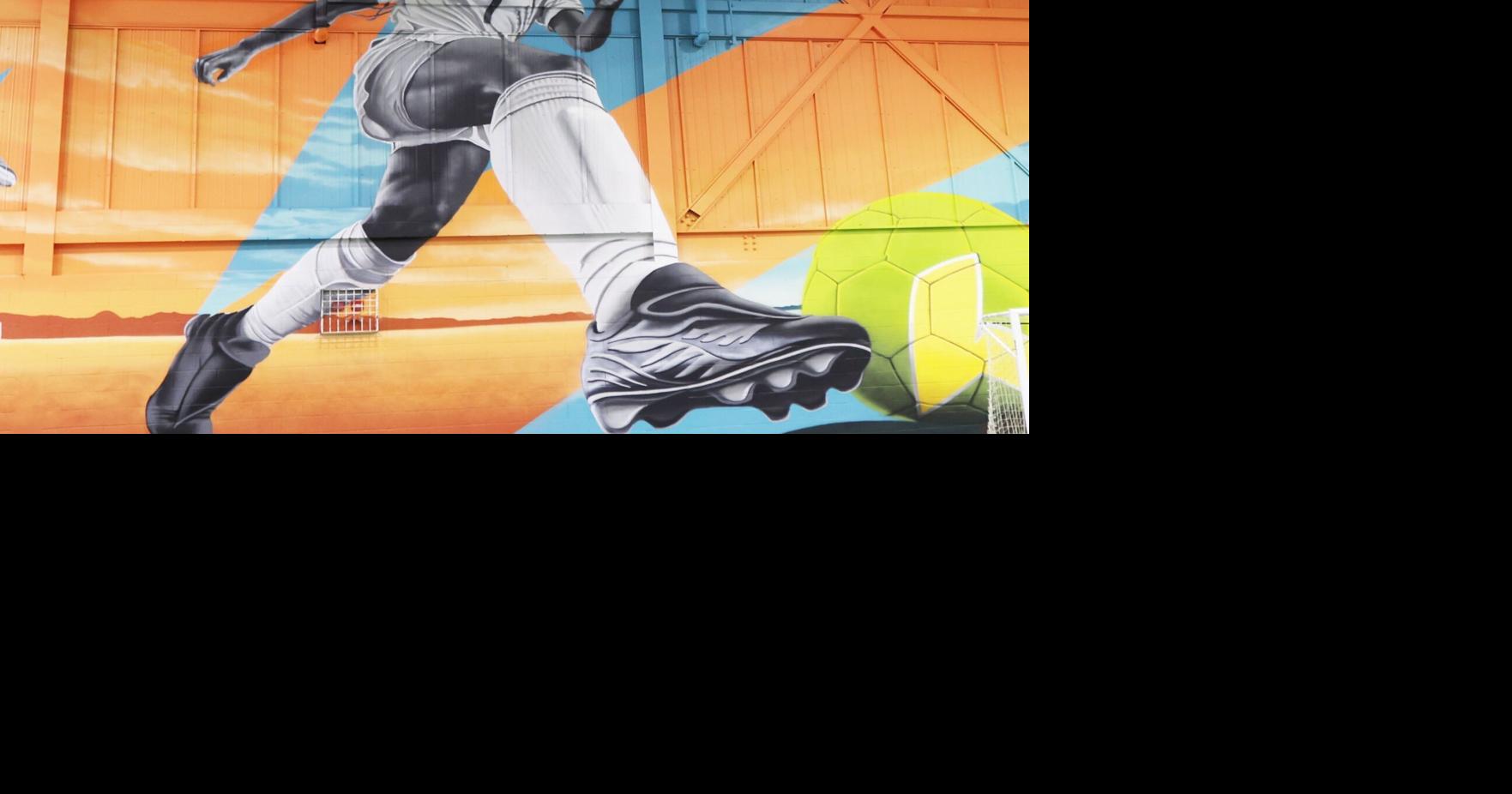 City unveils enormous new mural by local artist at Brampton soccer centre