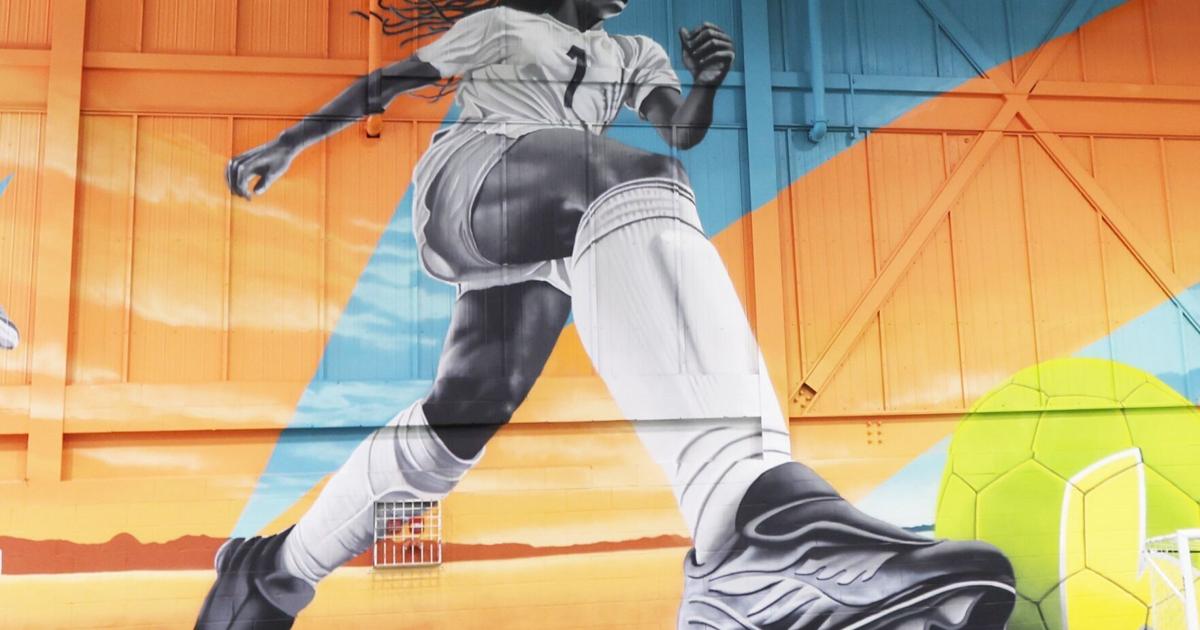 City unveils enormous new mural by local artist at Brampton soccer centre