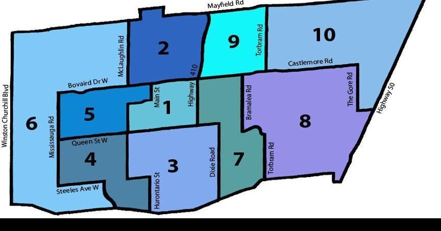 Report compares projected population growth in Brampton’s 10 wards