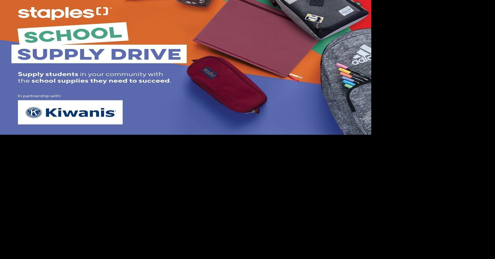 School supply drive happening at Staples stores in Brampton