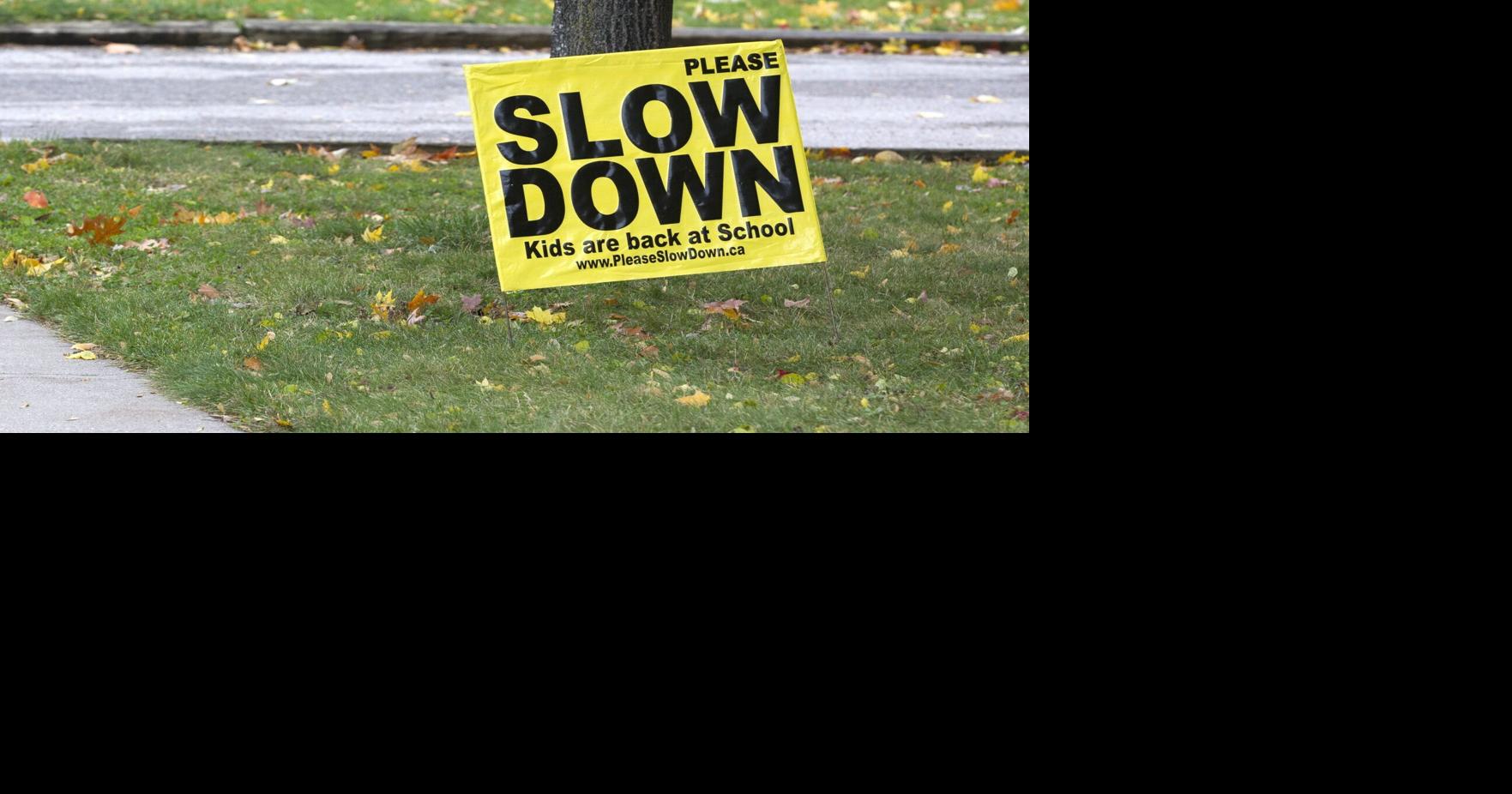 Brampton allowing Councillor Charmaine Williams' 'Slow Down' lawn signs