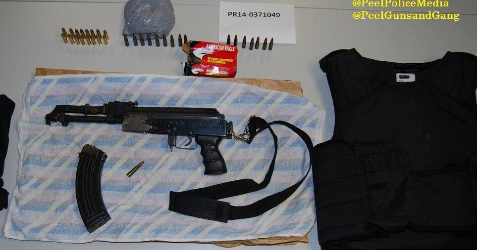 Assault rifle, body armour found in Brampton home