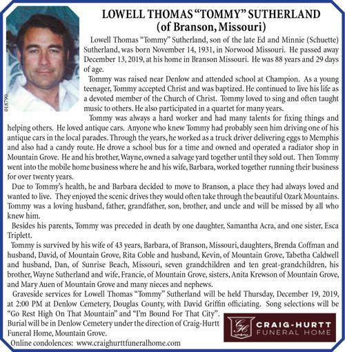 Craig Hurtt Funeral Home Sutherland Obituary Obituaries Free Bransontrilakesnews Com