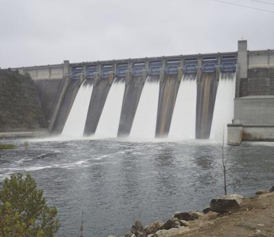 Spillway Gates Opened On Table Rock Dam