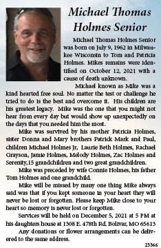 Michael Thomas Holmes | Obituaries | bransontrilakesnews.com