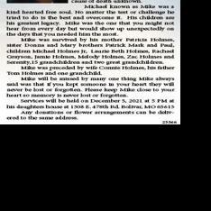 Michael Thomas Holmes | Obituaries | bransontrilakesnews.com