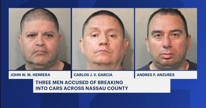Police: 3 men arrested for breaking into cars across Nassau, stealing cash