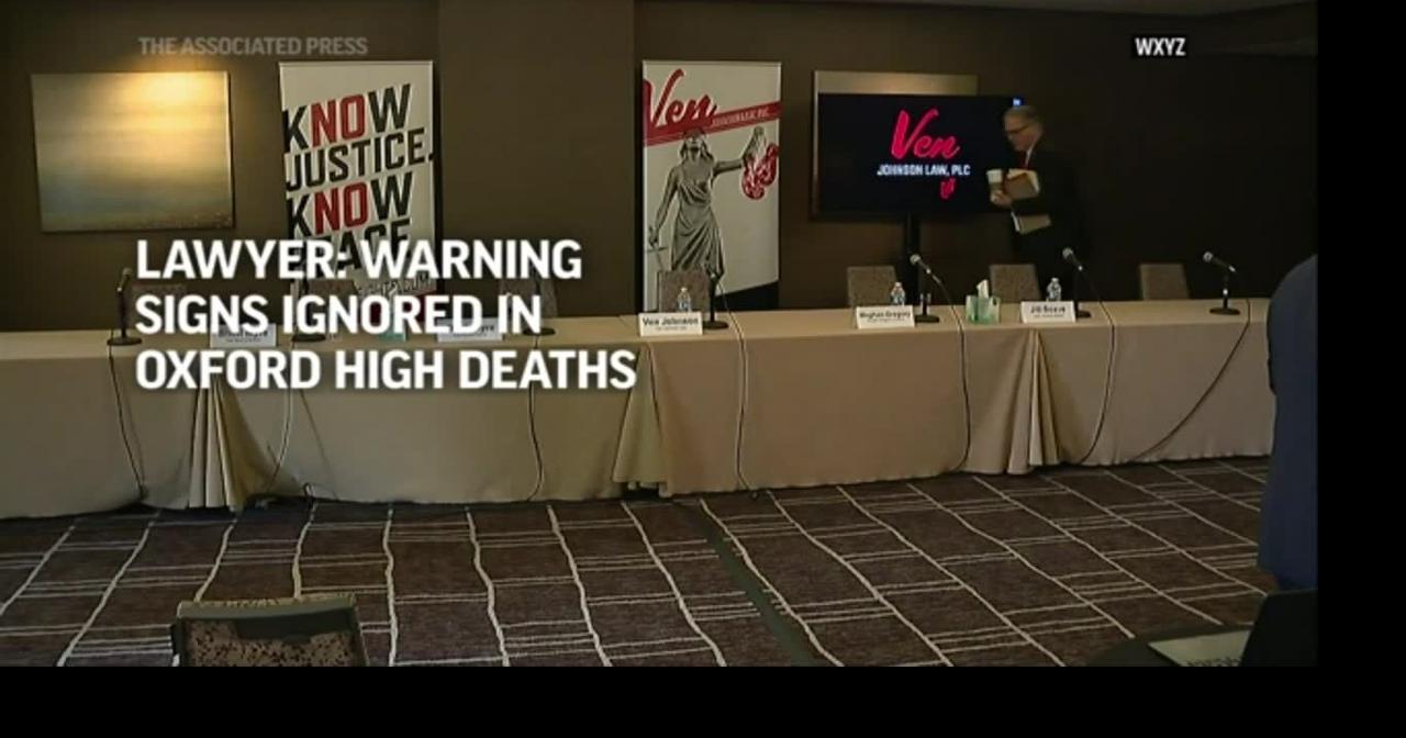 Lawyer Warning signs ignored in Oxford deaths