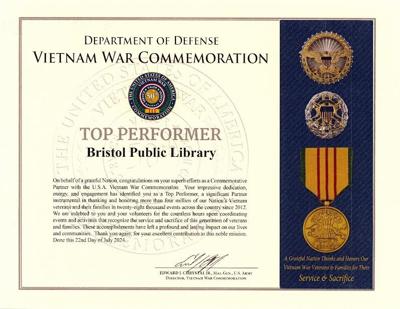 Dod Image Library Bristol Library recognized by Department of Defense, Connecticut Age ...