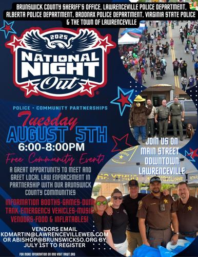 National Night Out set for Aug. 5, 2025 | News | brunswicktimes-gazette.com