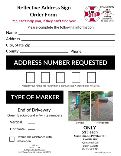 911 Reflective Address Sign | News | brunswicktimes-gazette.com