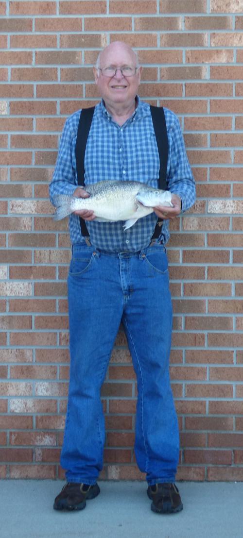 John Stephenson reels in 17-inch crappie