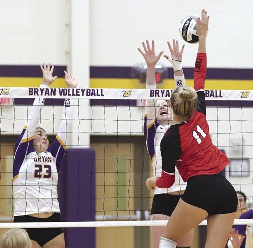 Strong starts to sets, serving help Hilltop volleyball earn victory over Bryan Bryan Times