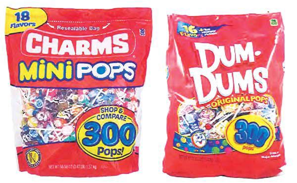 Charms Mini Pops 18 Assorted Flavors with Resealable Bag (300 Count)