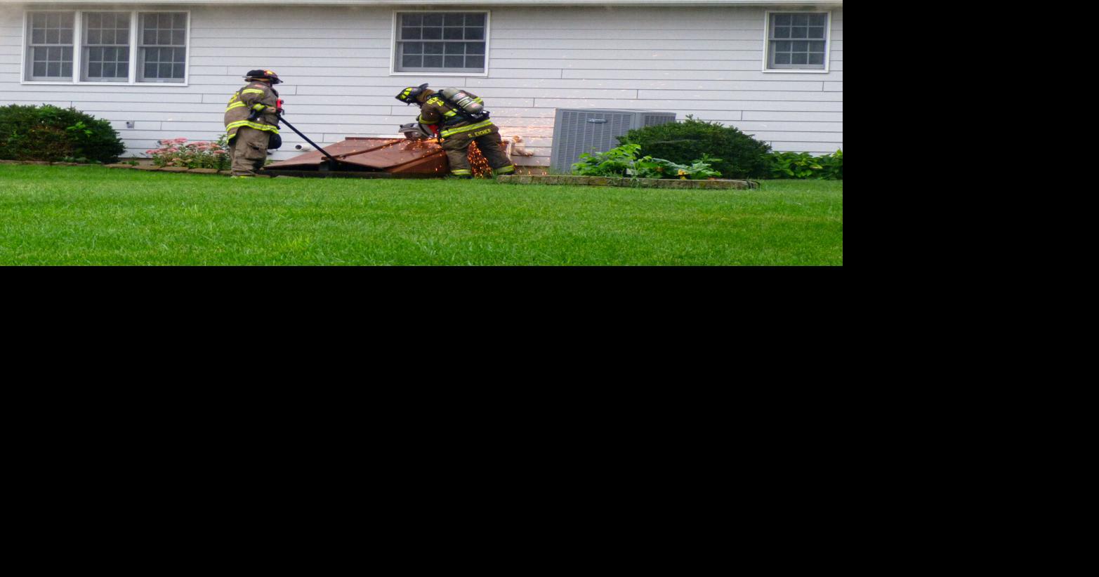 Local fireman falls through floor while fighting house fire