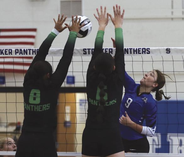 Serving, net presence power Stryker volleyball to 4set win over Delta