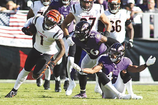 Burrow, Chase lead way as Bengals speed past Ravens 41-17