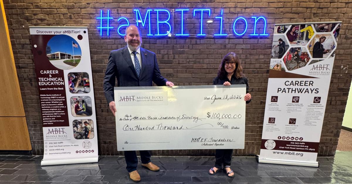 Middle Bucks Institute of Technology receives $100,000 in funding
