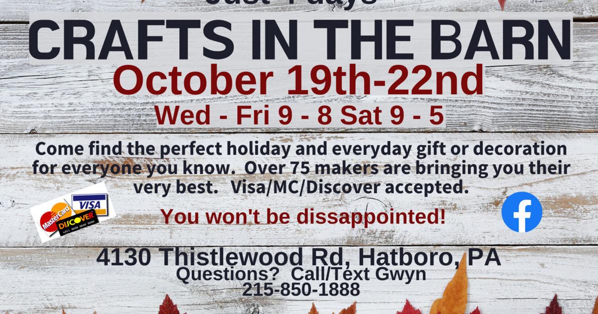 Tithe Barn Craft Fair Crafts In The Barn | Calendar | buckscountyherald.com
