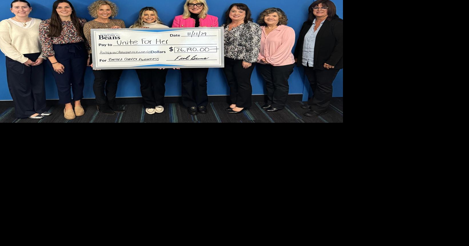 Fred Beans presents Unite for HER with $26K donation | Business ...