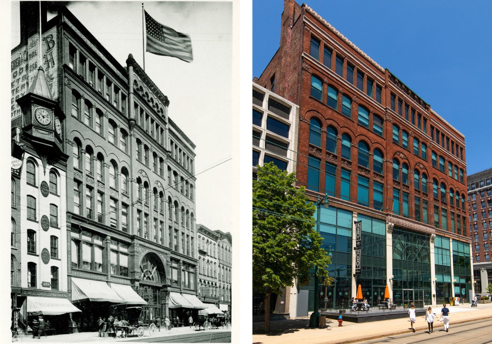 Buffalo's Bygone Buildings, Then And Now