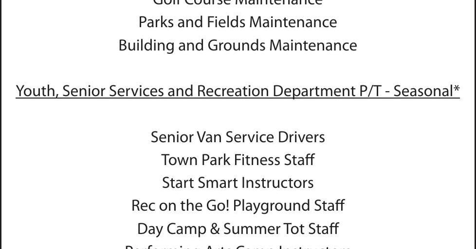 TOWN OF HAMBURG - EMPLOYMENT