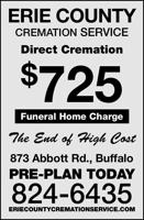 Erie Cremation Big Ad