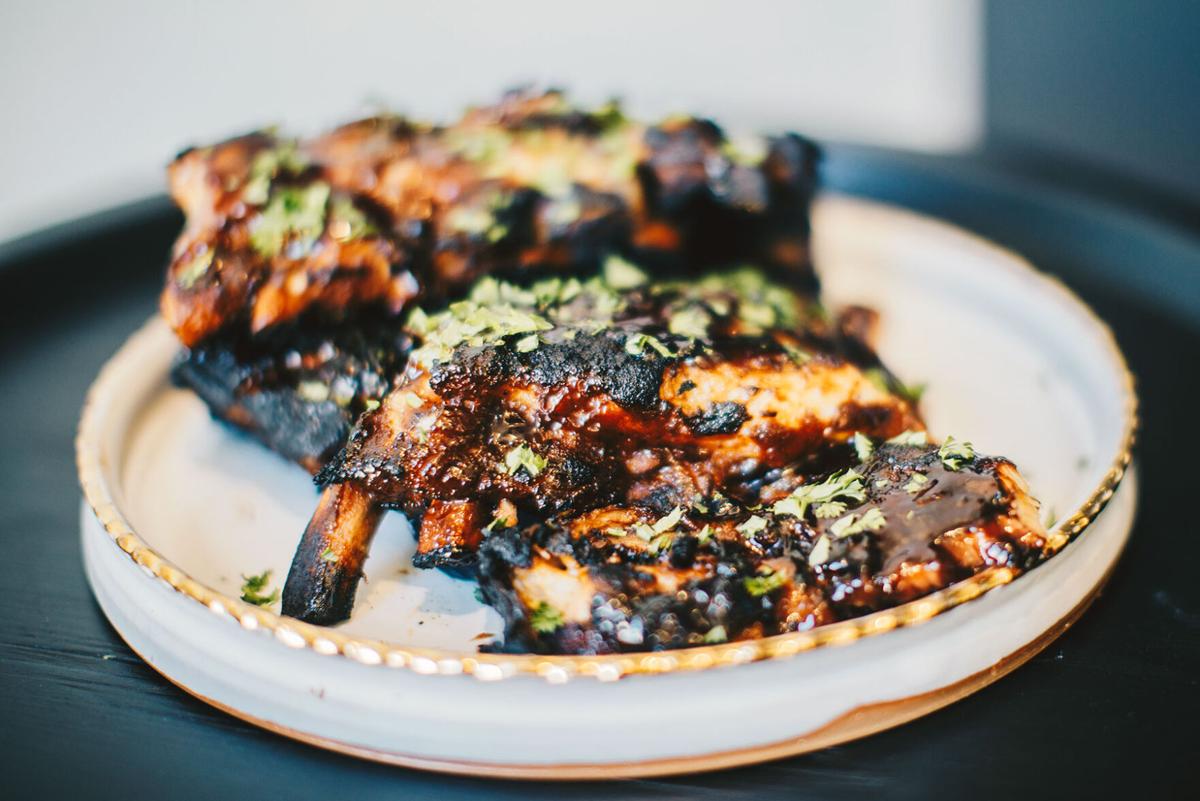 Blueberry bourbon BBQ ribs Chef Darian’s twist on a tailgating classic