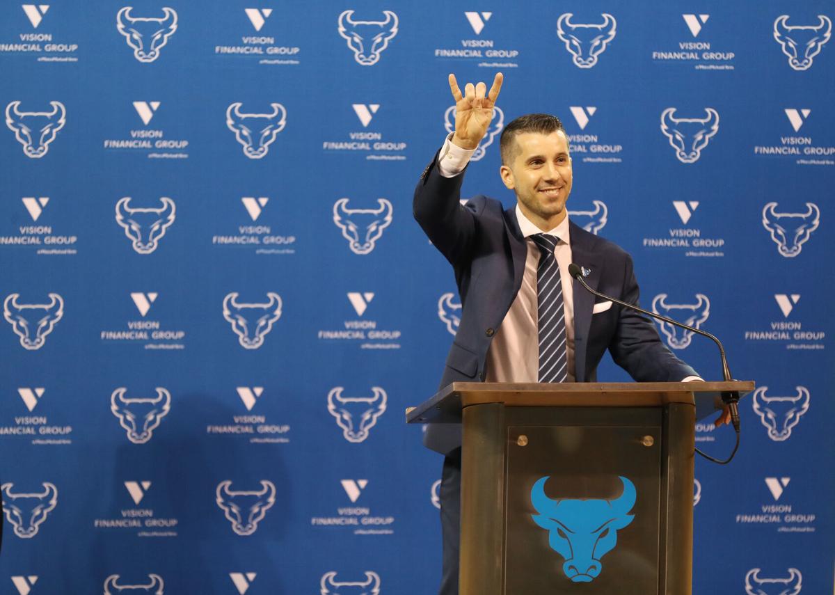UB introduces men #39 s basketball coach George Halcovage
