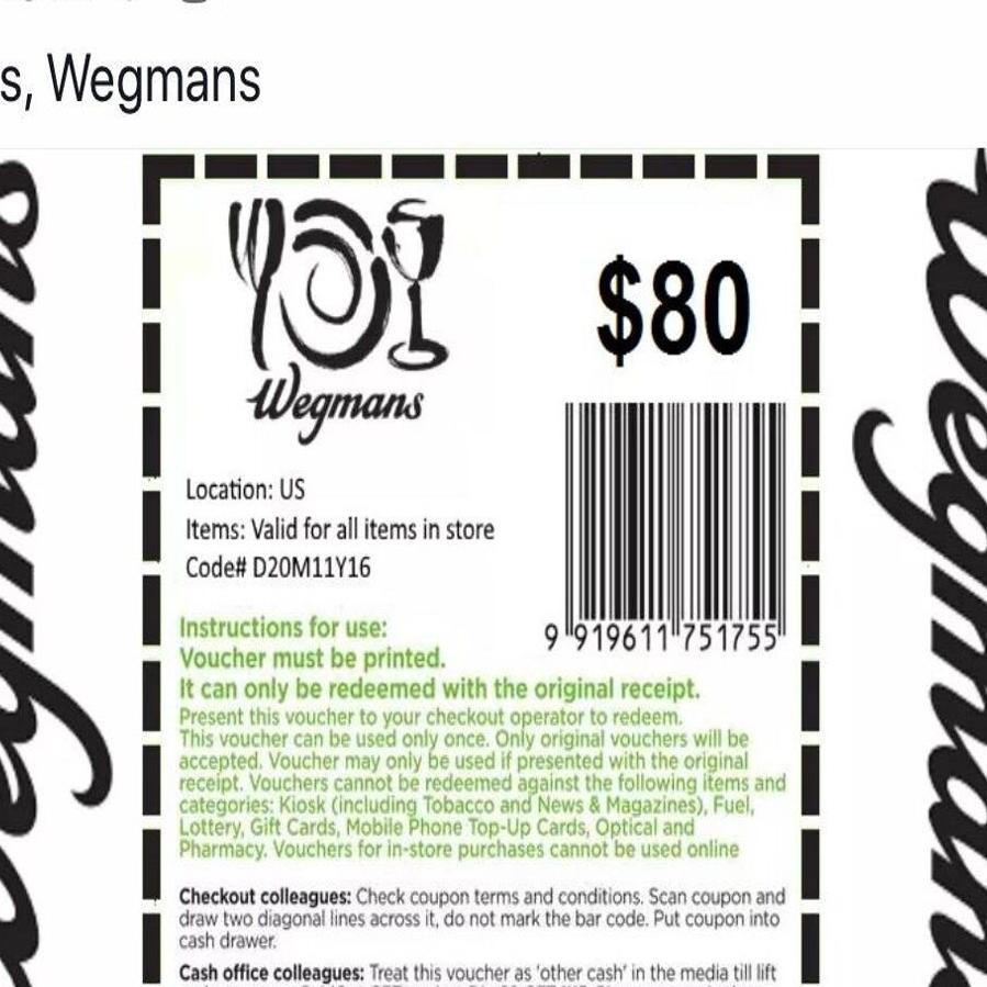 What would happen if you clicked on that fake $80 Wegmans ...